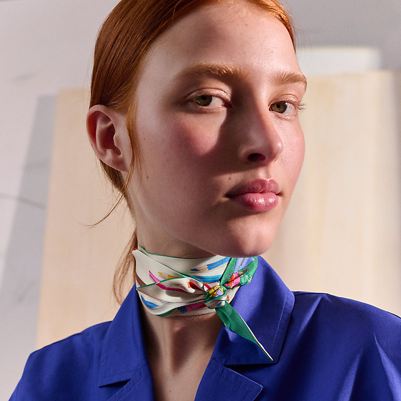 【HERMES】さあ色鉛筆を出して! ☆ カレ・リブレ ツイリー ☆ Twilly 《さあ色鉛筆を出して!/カレ・リブレ》 | Hermès